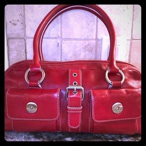 Hype red satchel bag