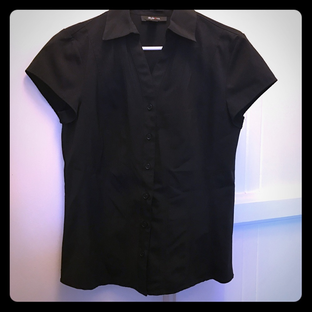 🦄Style & Co Black Small Stretchy Blouse
