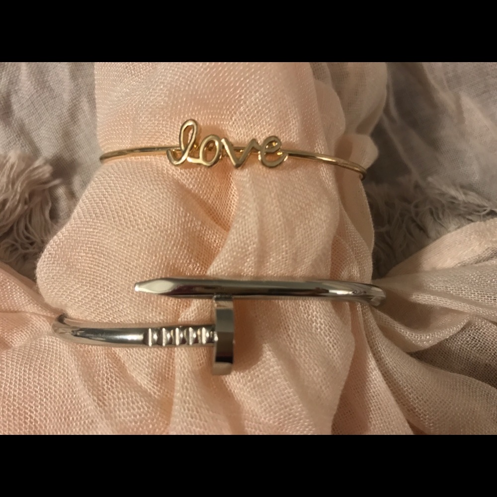 Silver and Gold Bangle Bracelets