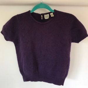 Vintage Lambswool + angora +  rabbit hair crop top