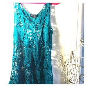 Teal handmade top🦋