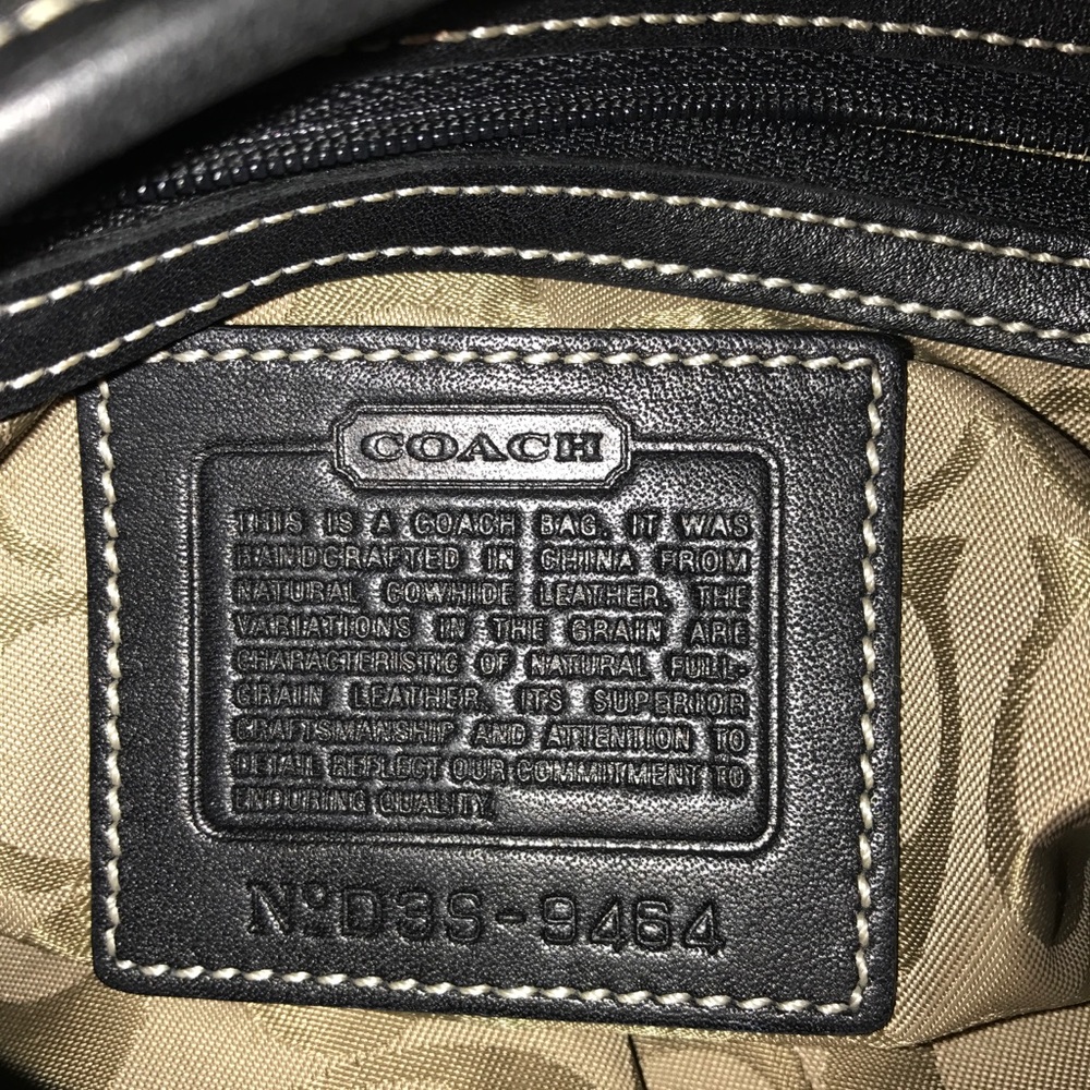 COACH authentic SOHO HOBO BLACK LEATHER BAG