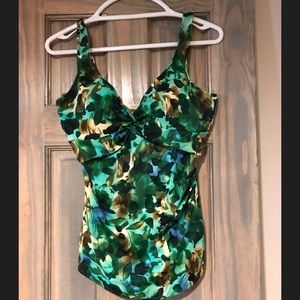 Slimming bathing suit.