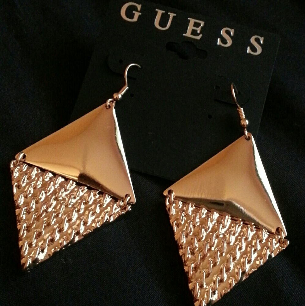 Gold Guess Dangle earrings