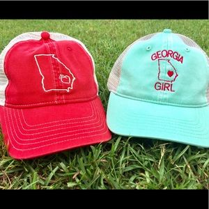 Georgia state and Georgia Girl trucker hats