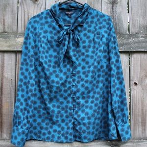 Banana Republic Blue Printed Blouse