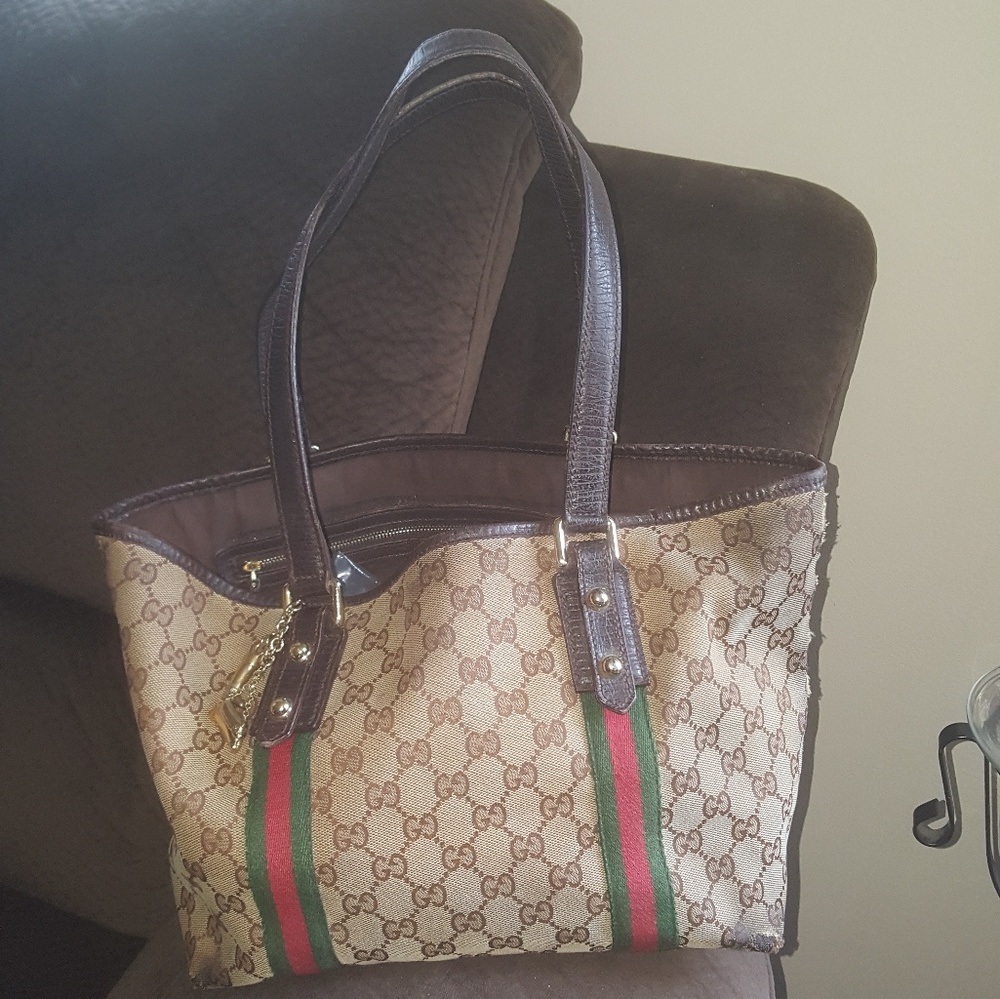 💯AUTHENTIC BROWN GUCCI TOTE