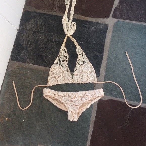 Alexis Other - Off white lace bathing suit