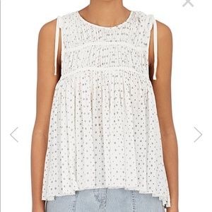 ULLA JOHNSON
June Micro-Floral Cotton Blouse
