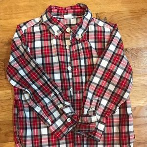 Boys gap plaid button down size 4