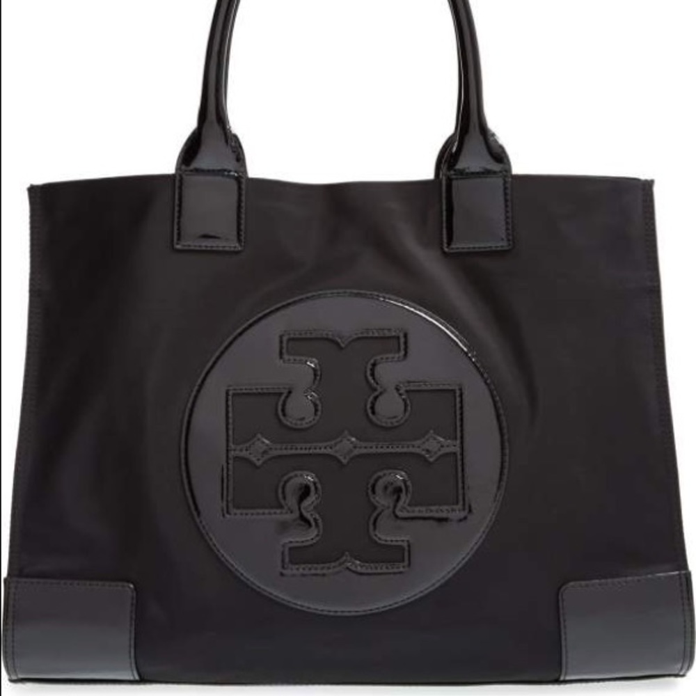 Authentic Tory burch Ella tote nylon black LARGE