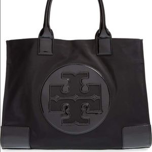 Authentic Tory burch Ella tote nylon black LARGE