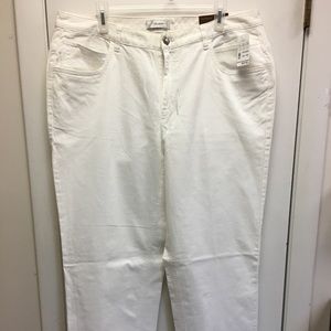 CJ Banks White Denim Jeans - 16W Avg.