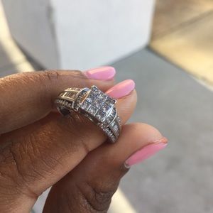 1 1/4 CTW 14K White Gold Princess Cut Diamond Ring