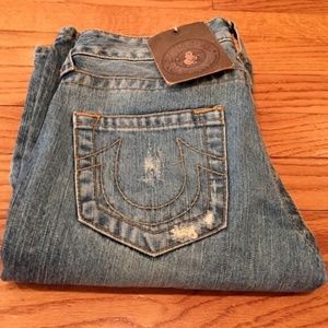 Vintage True Religion Distressed Flare Jeans