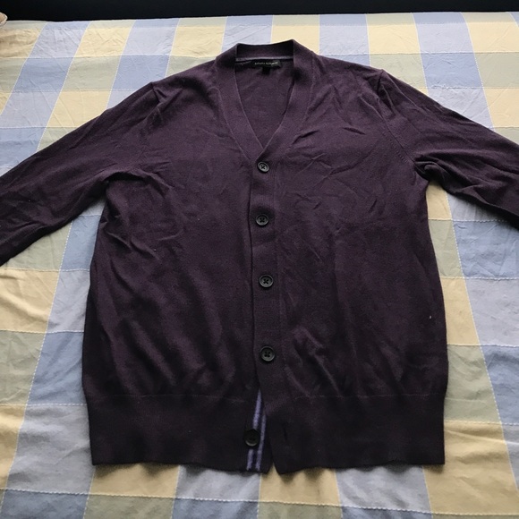 Purple button-down cardigan