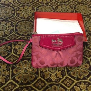Pink Coach Wristlet