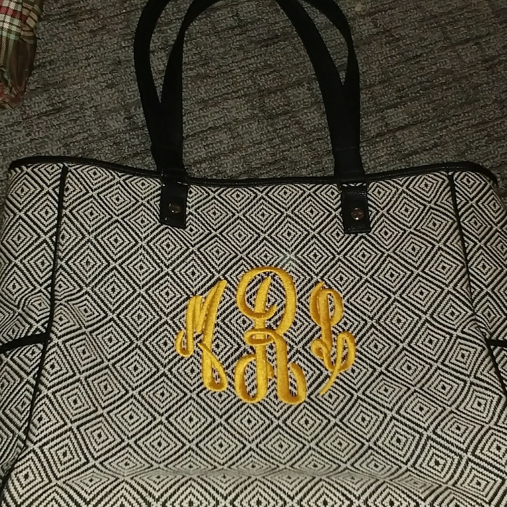 Thirty One Large Cindy Tote Diamond Tweed LIKE NEW