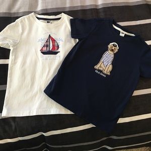 ⛵️Two Janie and Jack Boy Shirts • Size 4 💙