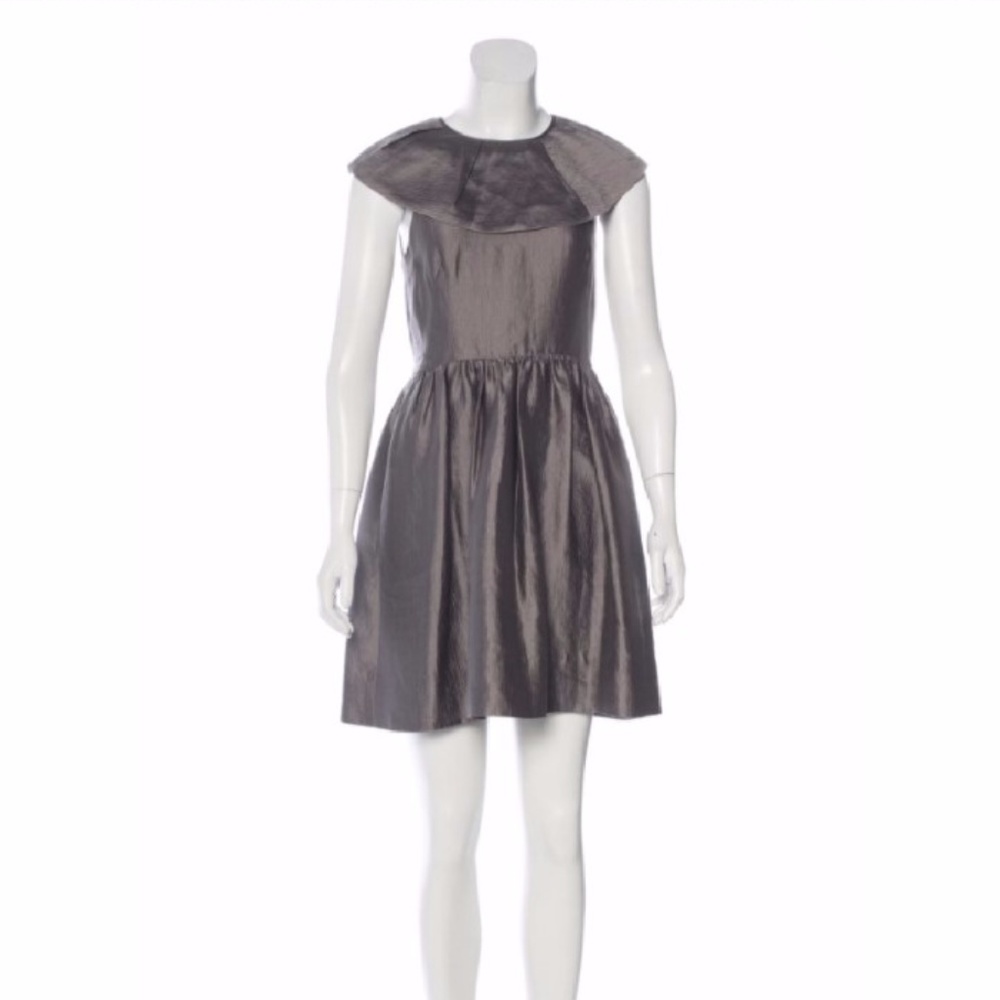 Sold**** 3.1 Phillip Lim Silk Pewter Dress - Picture 1 of 6