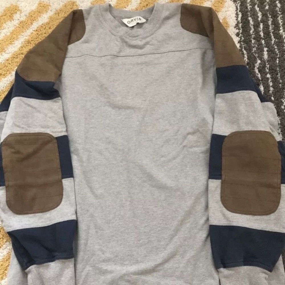 Mens Orvis Brand Long Sleeve Shirt with Patches