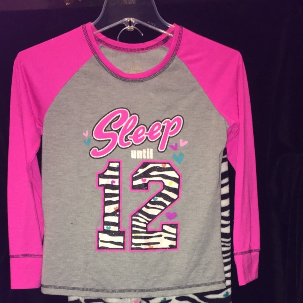 Girls 10/12 PJ's Long Sleeve Fleece pants set