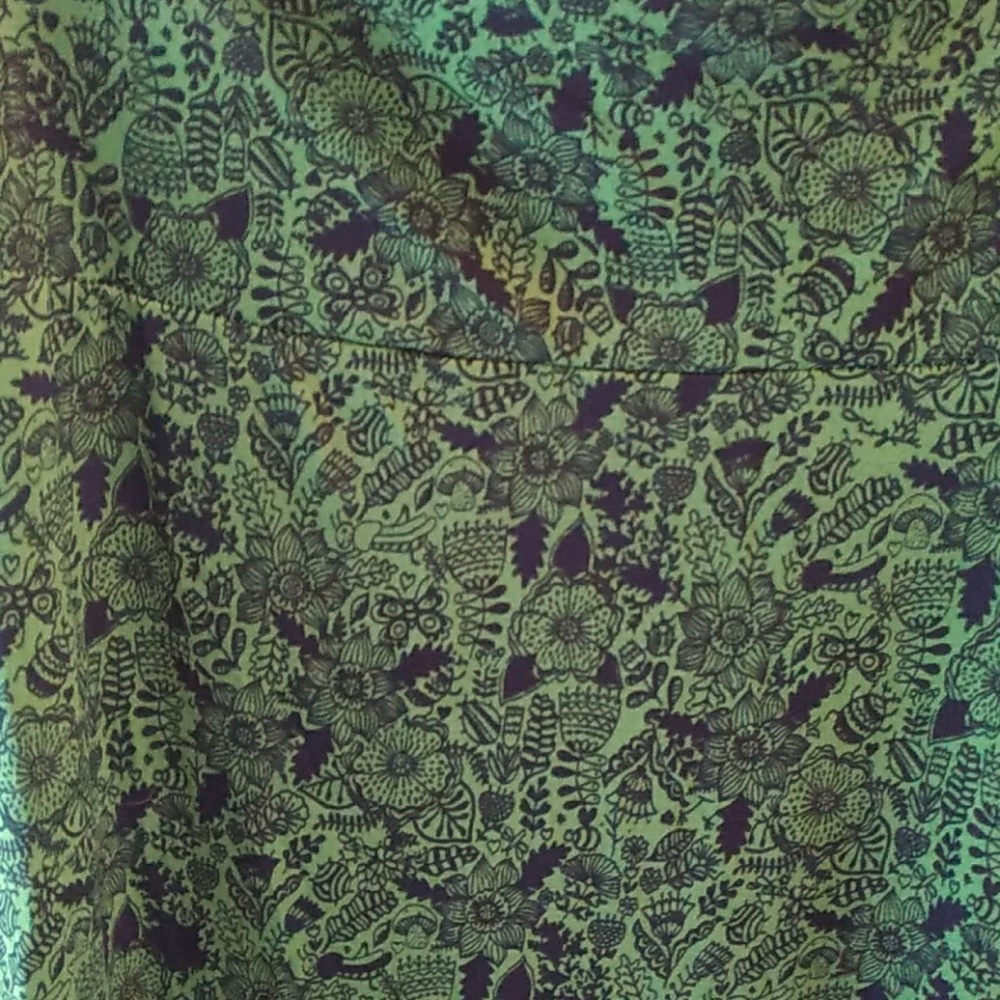 2x lularoe maxi green with floral print bnwt