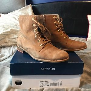 Sperry 7.5 Top-Slider Adeline Linen Boots