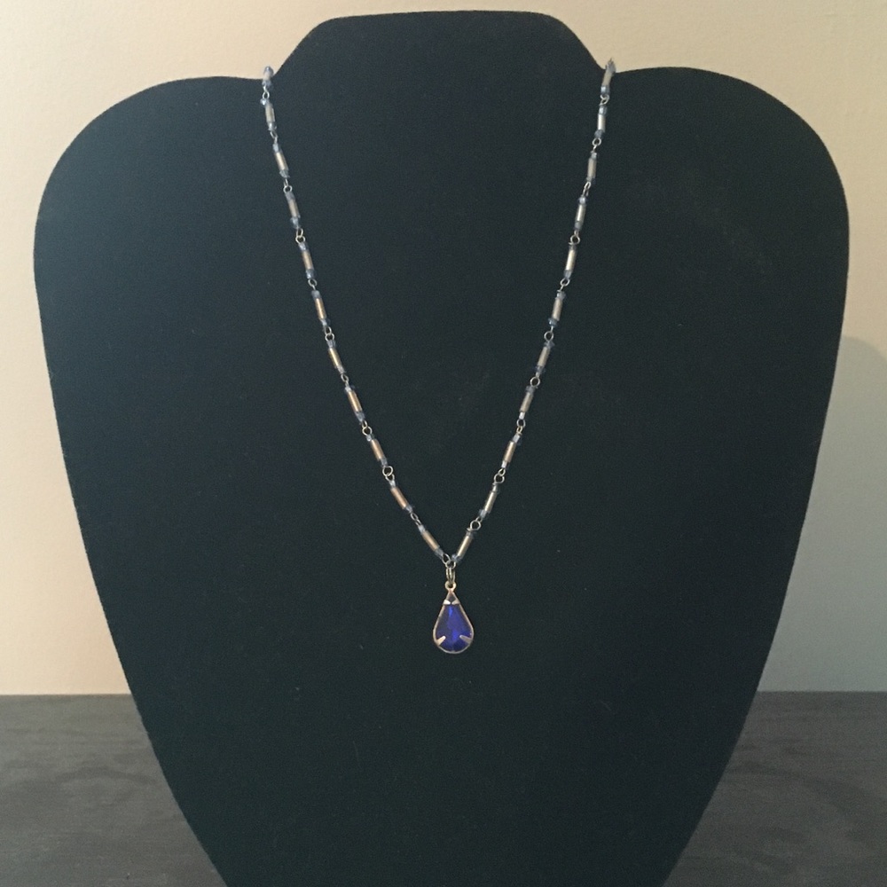 Handmade Blue Princess Necklace with Pendant