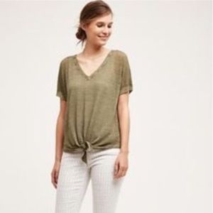 BNWT - Anthropologie Cloth & Stone Tied Hem Tee