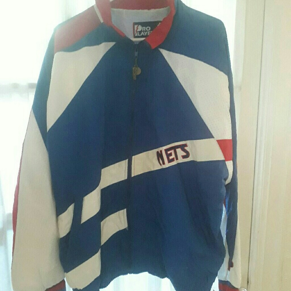 Vintage NJ Nets Jacket Size L NWT official