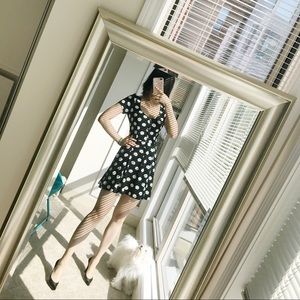 Polka dots mini fit and flare dress