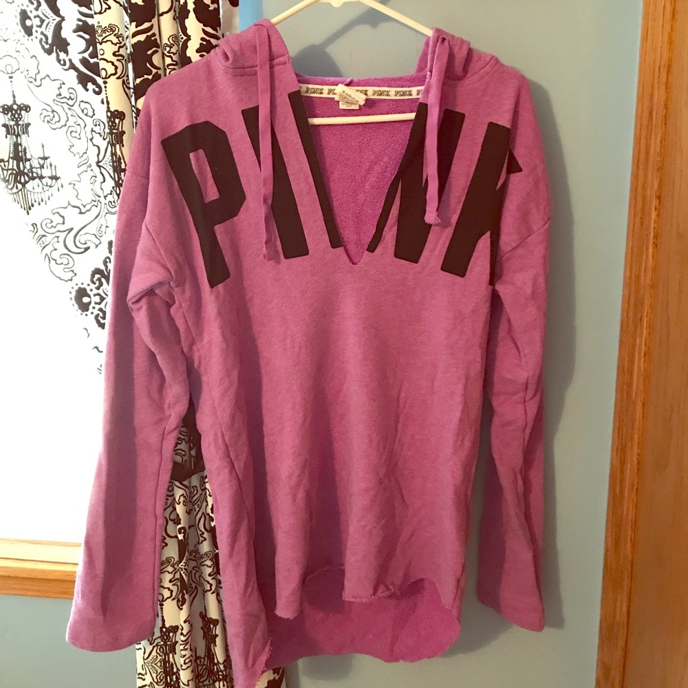 PINK V-Neck Hoodie