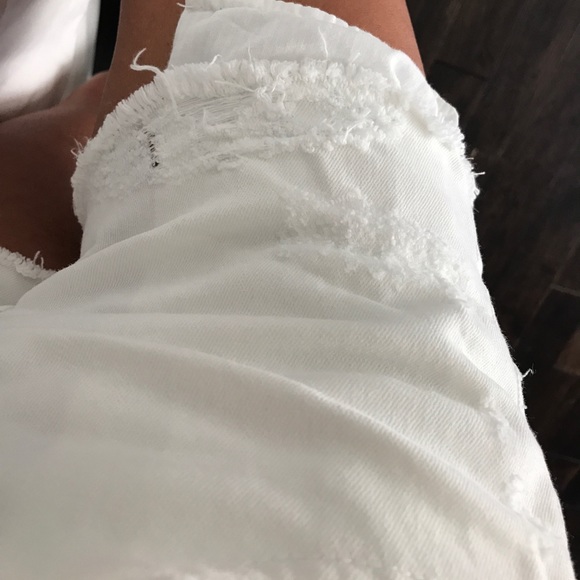 Warp + Weft x Nordstrom high waist white shorts - Picture 5 of 7