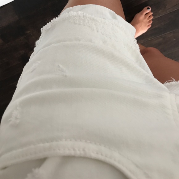 Warp + Weft x Nordstrom high waist white shorts - Picture 6 of 7