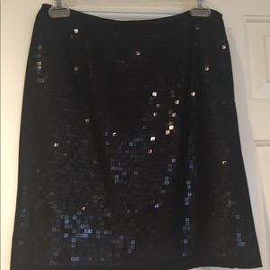 Black sequin skirt