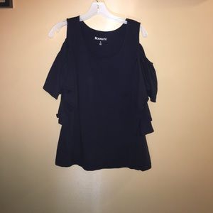 Navy blue open shoulder top
