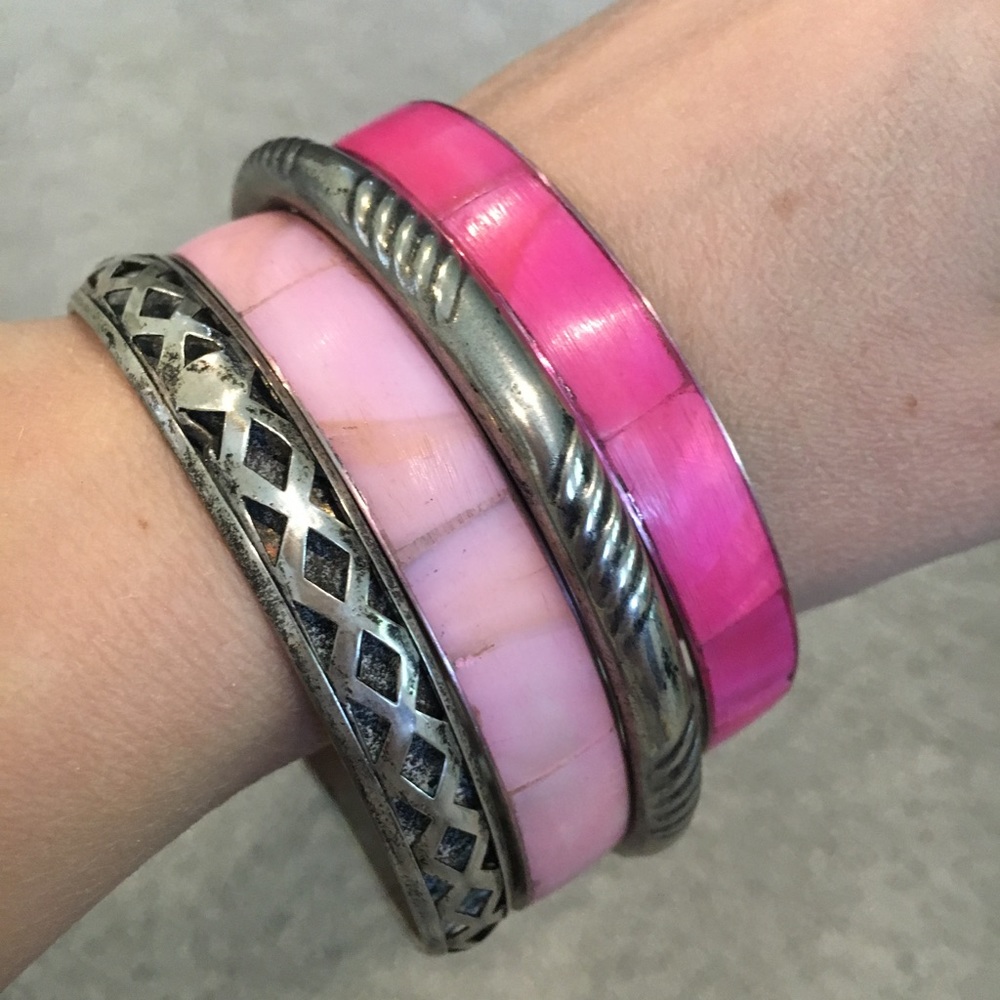 Set of four bangles bracelets