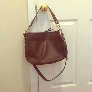 COACH Zoe Leather Hobo Purse w/ cross body strap