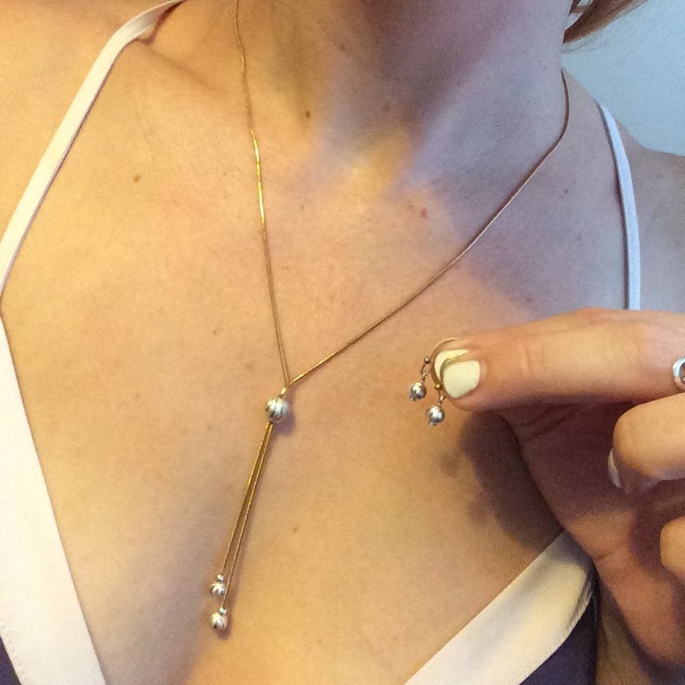 Gold and Silver Necklace and Earrings Bundle