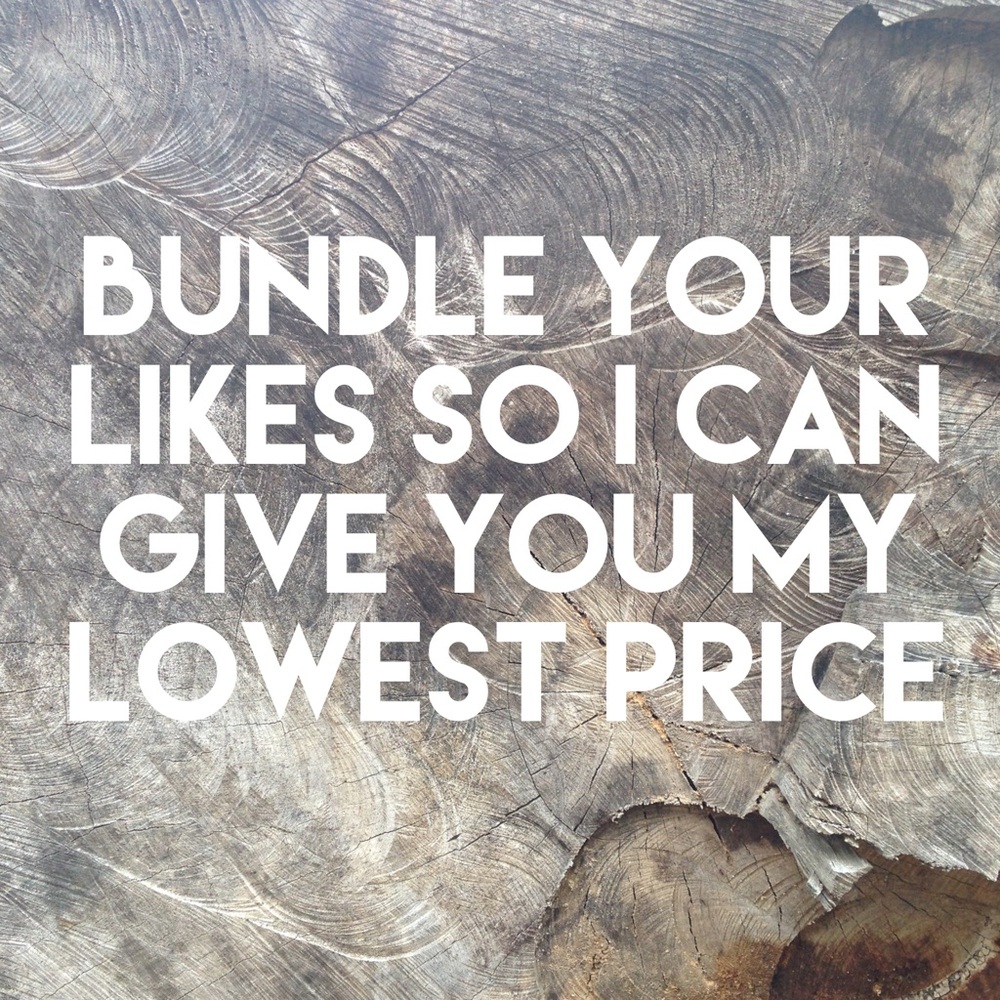 Bundle your like for my best offer!