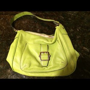 Genuine leather Franco Sarto shoulder bag - green.