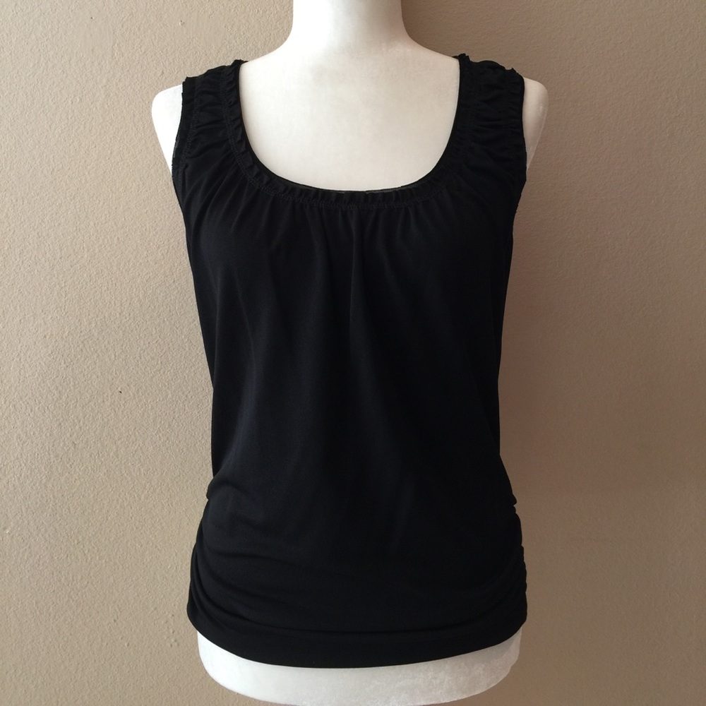 Compagna Black Knit Tank Top Blouse