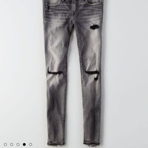 American Eagle Low Rise Ripped Jeans