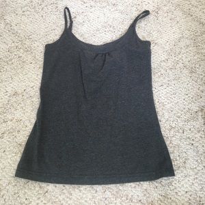 Dark gray spaghetti strapped tank top