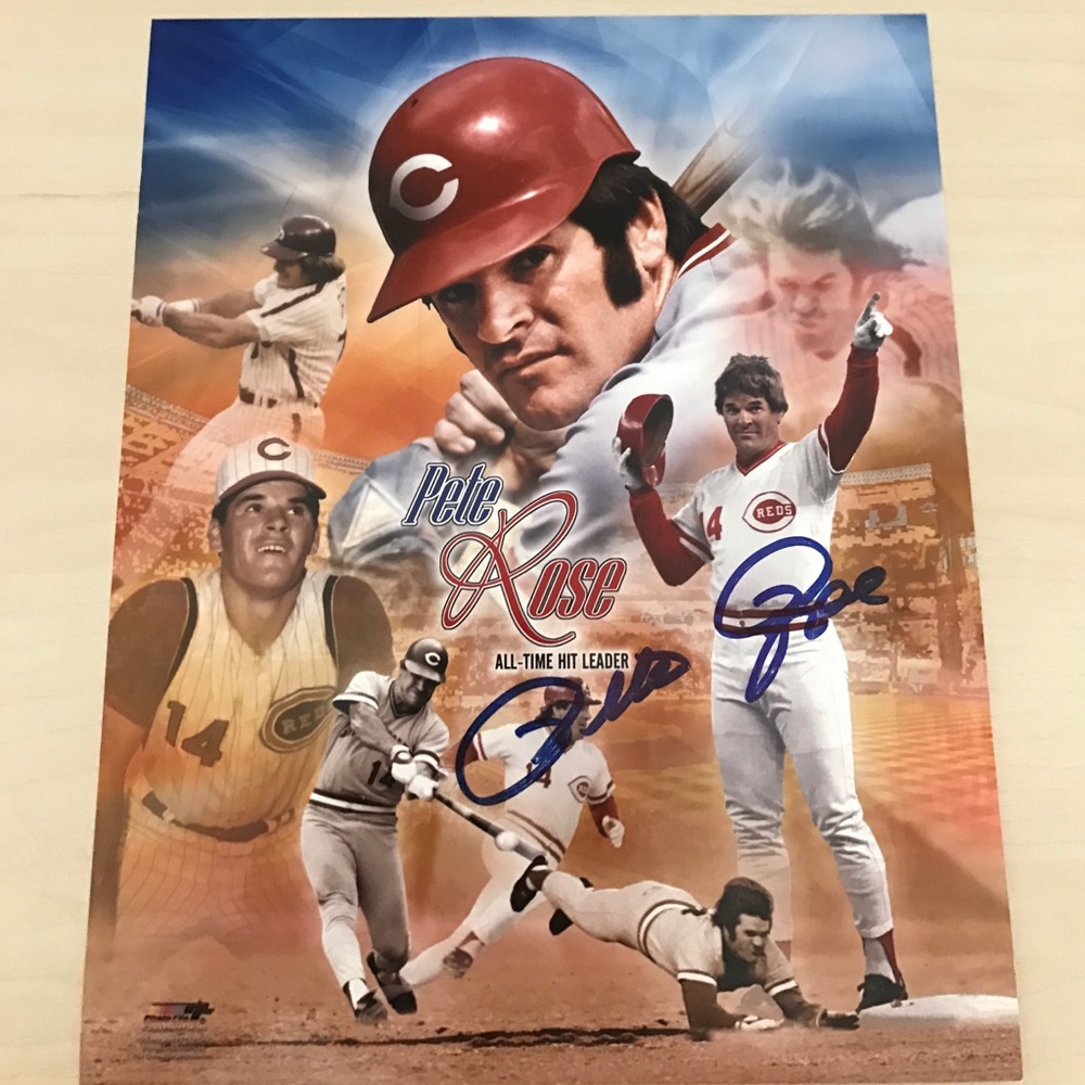 Pete Rose autographed picture