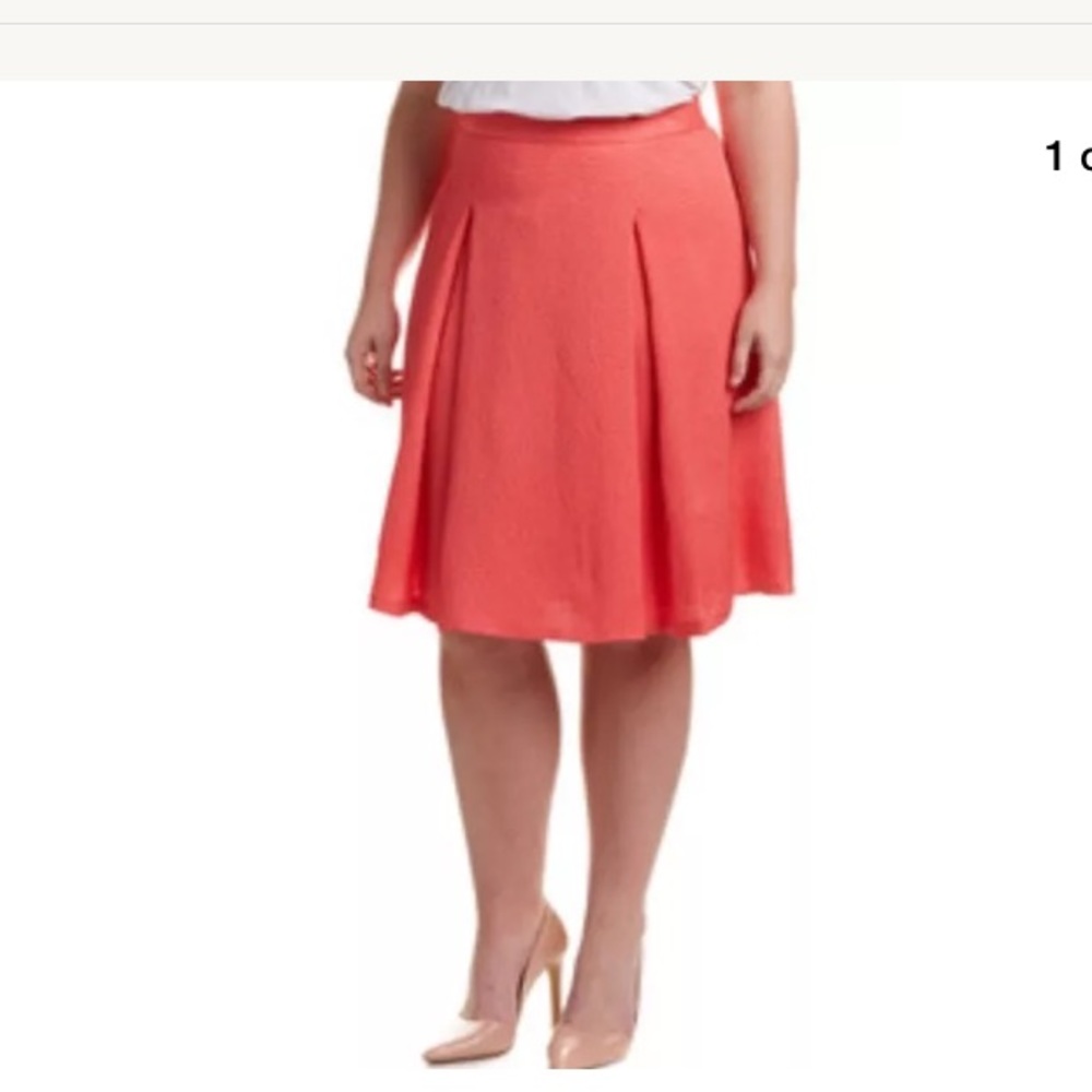 Vince Camuto A-line Skirt Plus Size 20W Pomegranat
