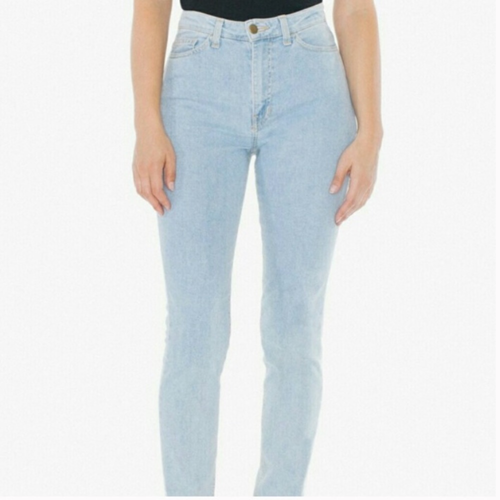 American apparel medium indigo wash pencil jeans