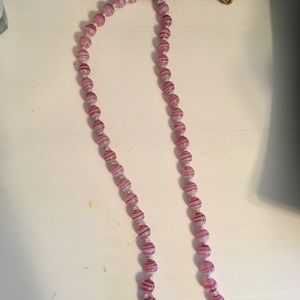 Beautiful pink swirl marble necklace