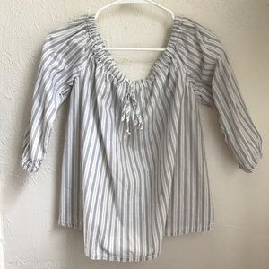 Madewell off-the-shoulder striped top (XS)